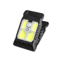 Compact white clip lamp with motion sensor for automatic indoor and outdoor lighting.