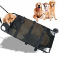 Black foldable aluminium alloy dog stretcher for emergency pet transfer