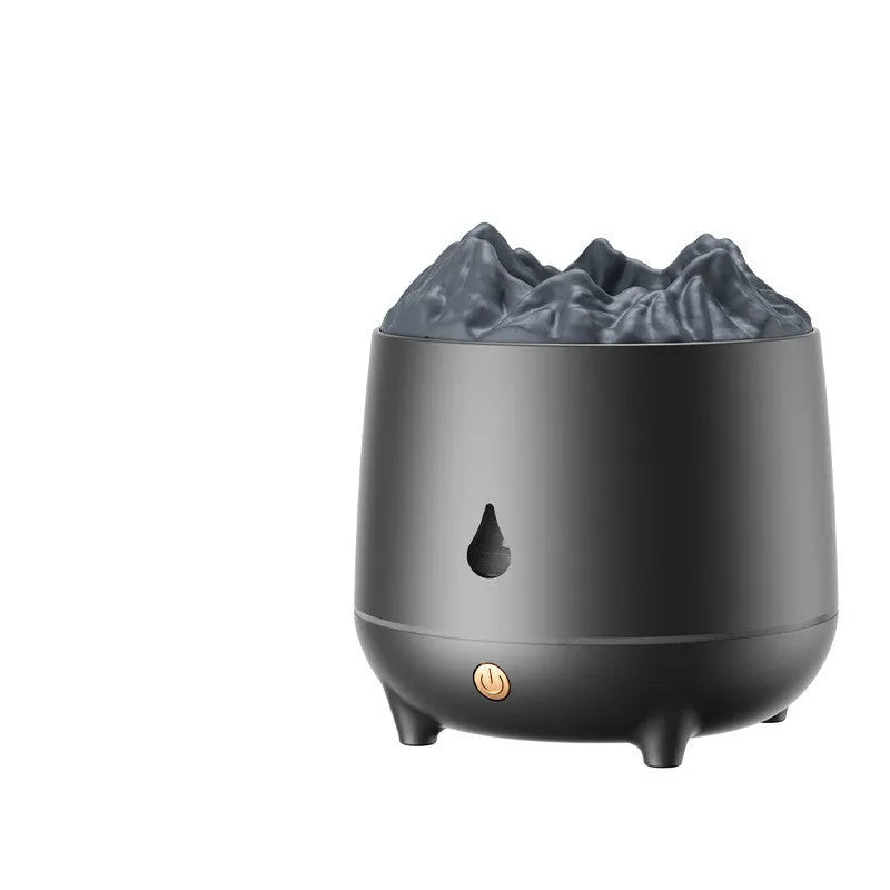 Volcano design humidifier aromatherapy diffuser in white or black with USB connection