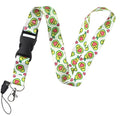 Fruit avocado cartoon design mobile phone lanyard with double-sided printing