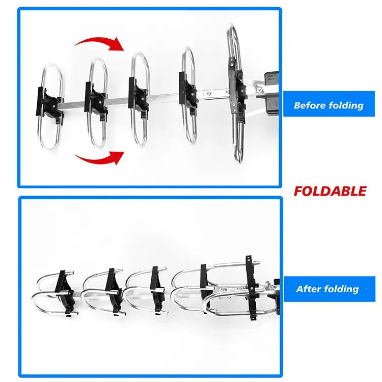 GR-1002 outdoor rotatable high gain digital TV antenna receiver for improved signal reception.