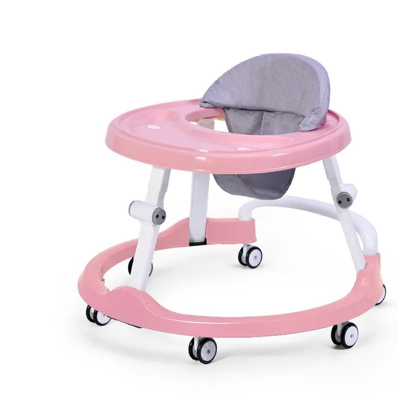 Baby walker multi-function drop-resistant trolley with music in cool black colour