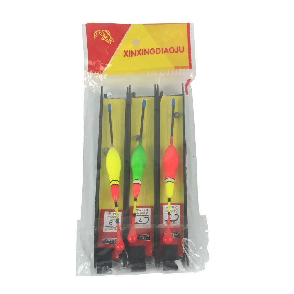 Vertical fishing float wire group double hook hairtail line 3 pack plastic 11mm