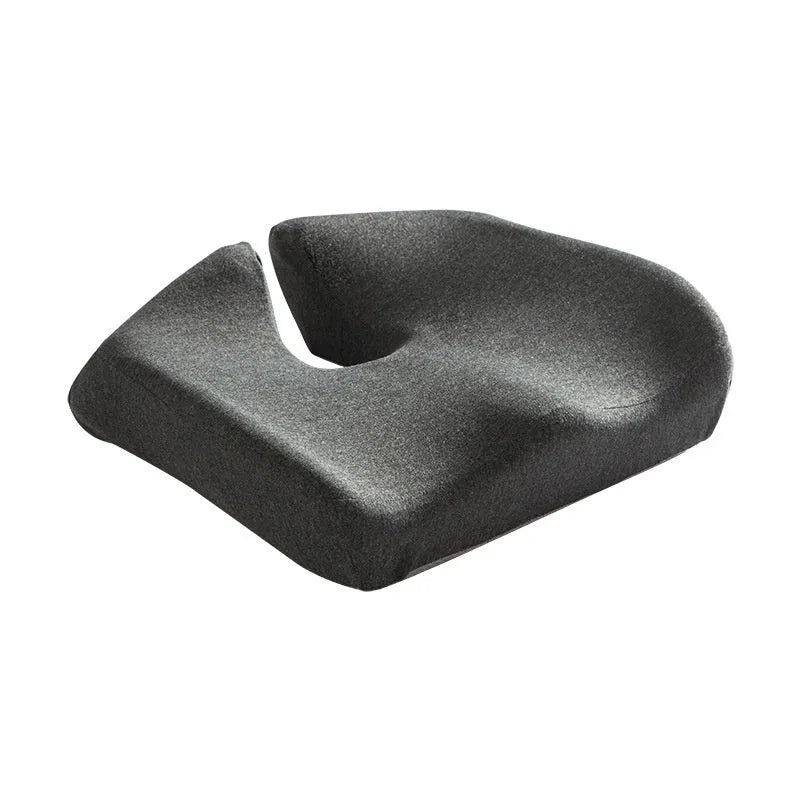 Memory foam office chair cushion measuring 36x40x11cm in solid grey colour for waist support