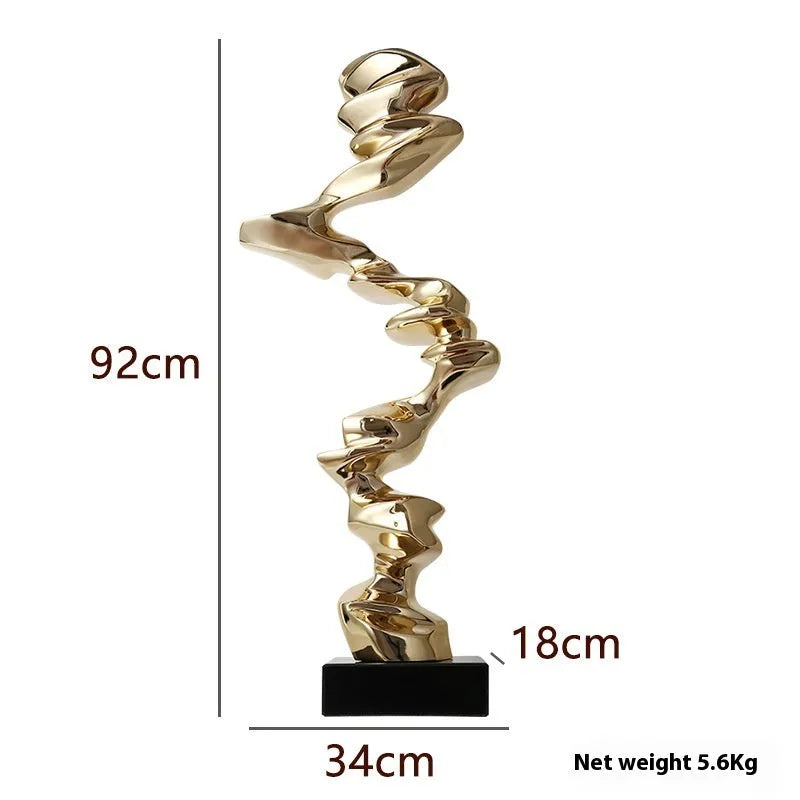 Abstract still life decorative ornament in modern minimalist style made from resin and plastic.