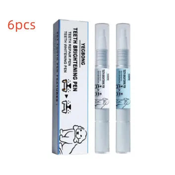 Yegbong pet teeth whitening pen with 3ml whitening and 3ml cleaning formulas for dog and cat dental care