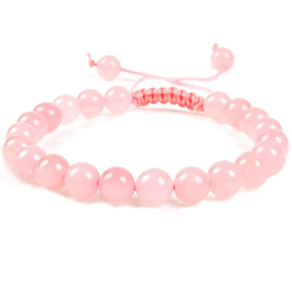 Women's flat knot braided healing bracelet with hand-woven geometric patterns