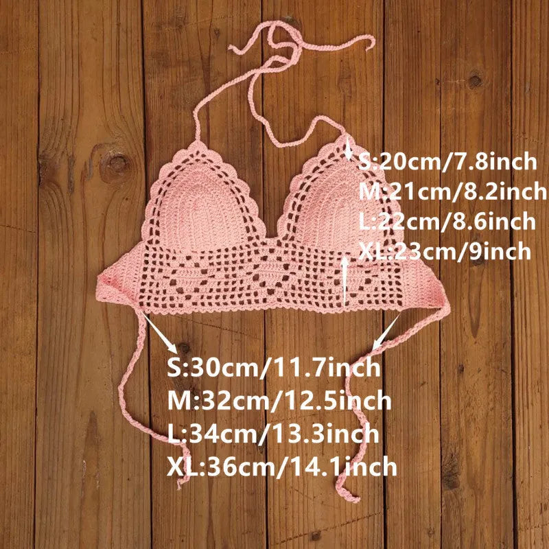 Women's backless swimsuit top in acrylic fabric available in twelve colours including white, pink, blue and black