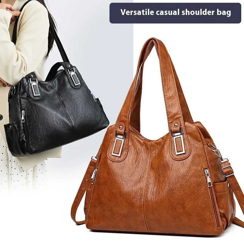 Soft PU square vertical tote bag for women in multiple colours with a single shoulder strap.