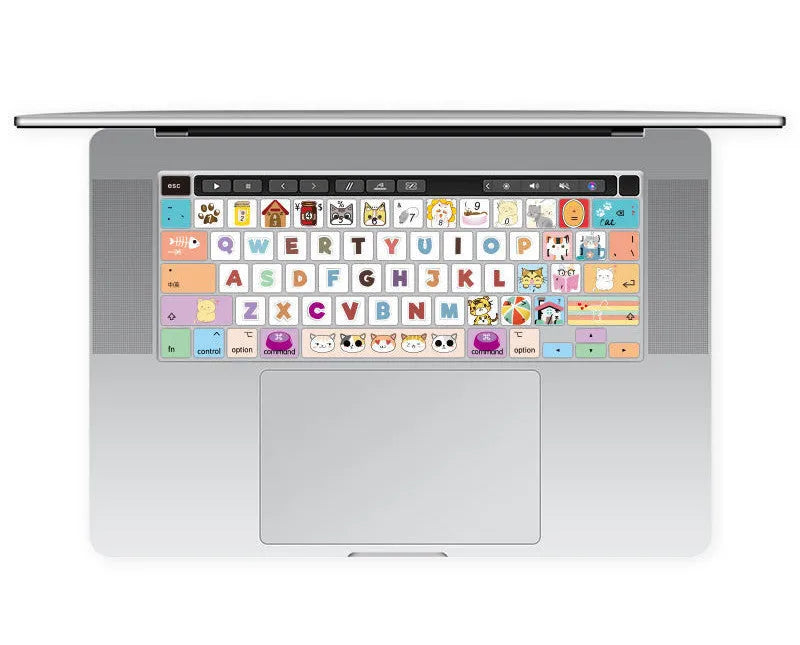 Colourful TPU keyboard protector film for Apple MacBook Pro Air 13.3-inch laptop.