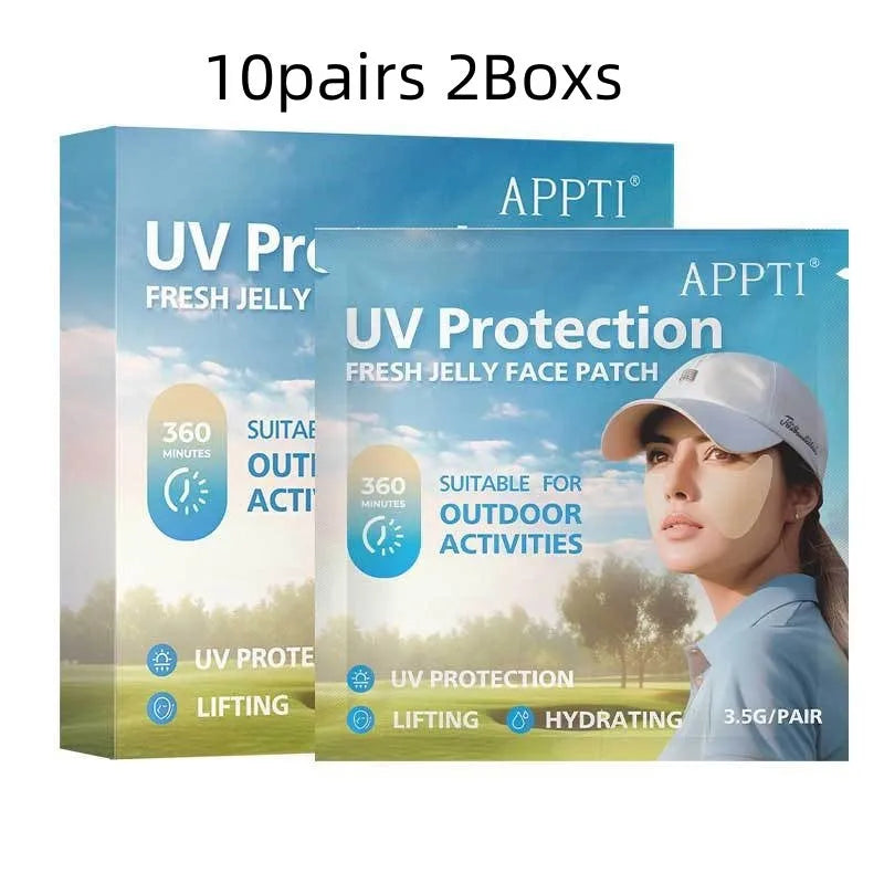 UV protection outdoor sports eye mask with adhesive shield in standard size packaging