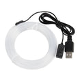 Colourful EL luminous car ambience light strip with USB interface in flexible PVC casing