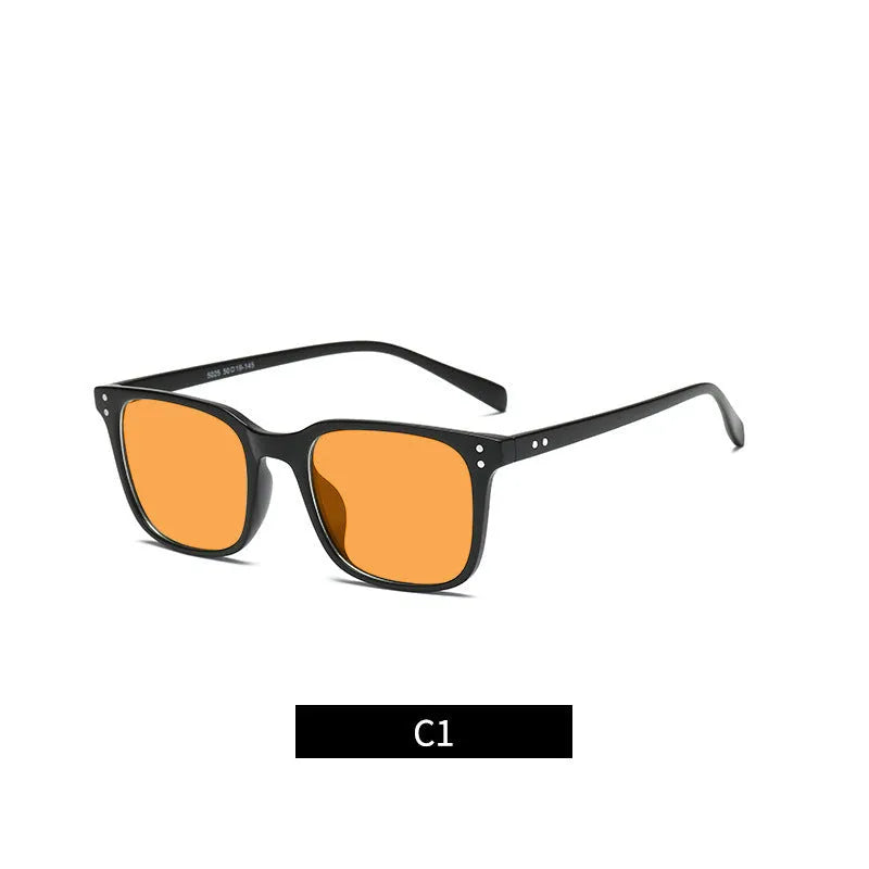 Orange lens blue light blocking glasses with a TR90 frame, shown in one of 11 available colour options.