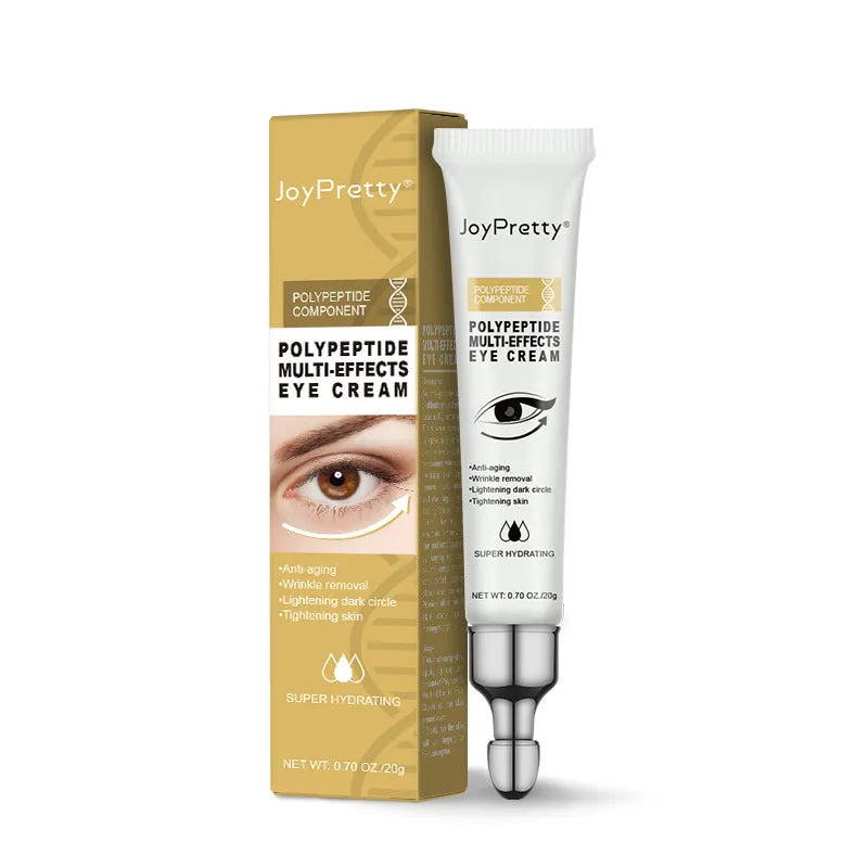 Jar of peptide anti-dark circle eye cream for reducing puffiness and lightening bags, 20g net.
