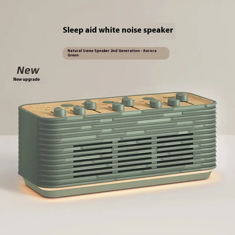 White noise Bluetooth audio speaker in milk coffee colour with data cable for sleep and outdoor use