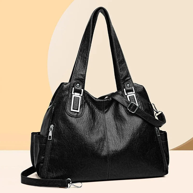 Soft PU square vertical tote bag for women in multiple colours with a single shoulder strap.