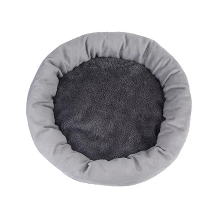 Soft PP cotton filled dog bed in light grey or pink with optional matching pillow