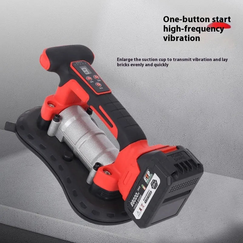 Cordless tile laying machine with automatic pasting system for ceramic and porcelain tile installation