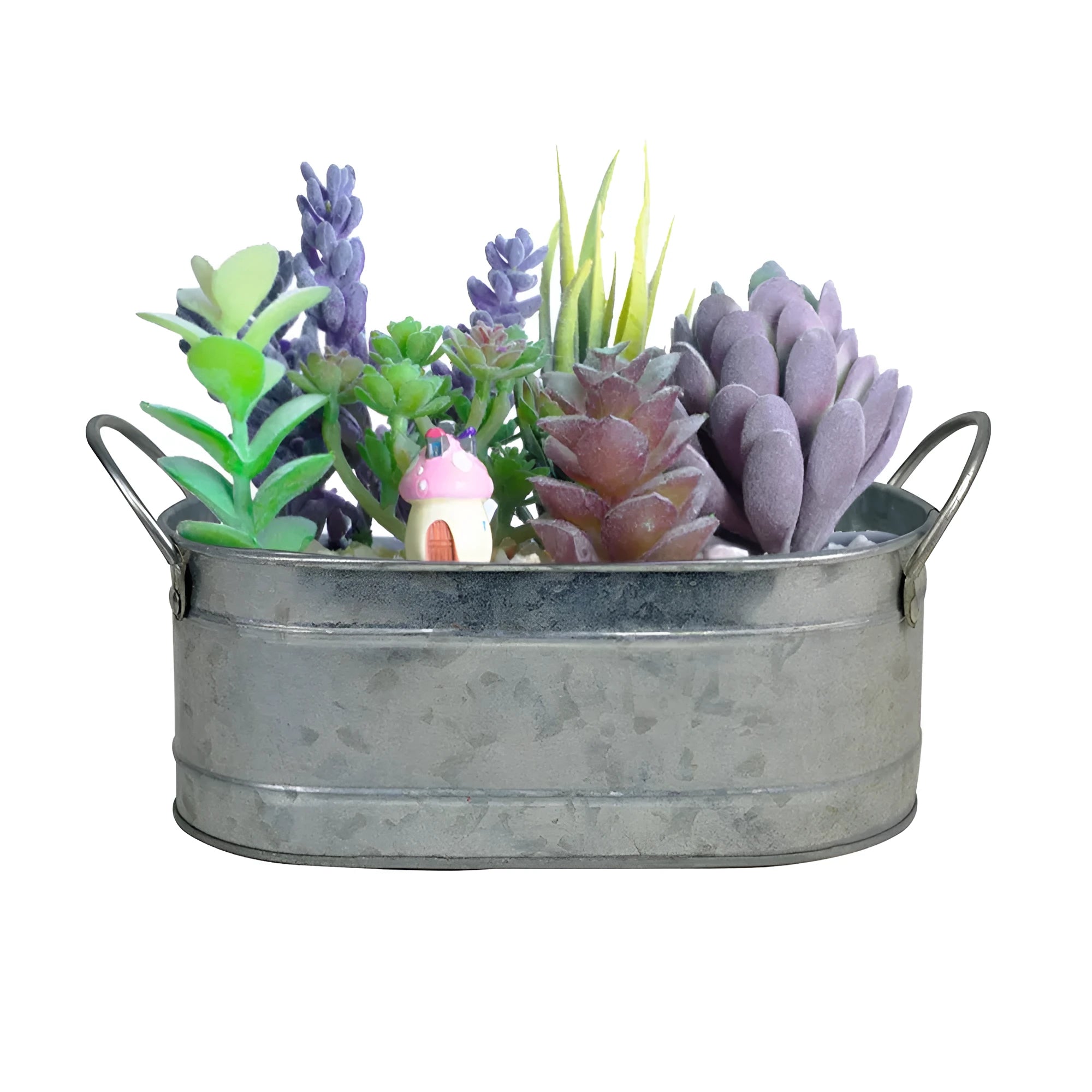 Iron sheet succulent flowerpot in desktop style for small drought-resistant plants