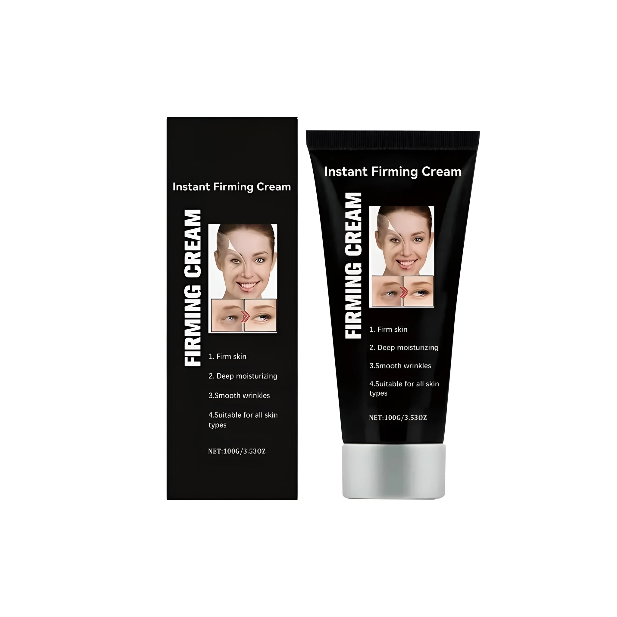 100g container of moisturising cream with vitamin C and retinol palmitate for facial skincare