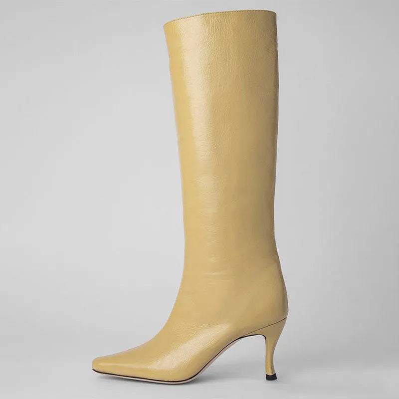 Women's square toe cowboy boot in microfiber, shown in a selection of available colours and patterns.