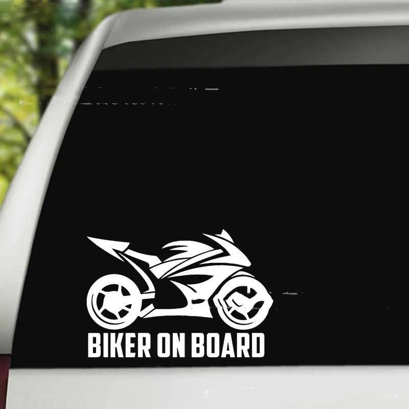 Reflective motorcycle safety sticker on PET vinyl in various colours and two sizes.