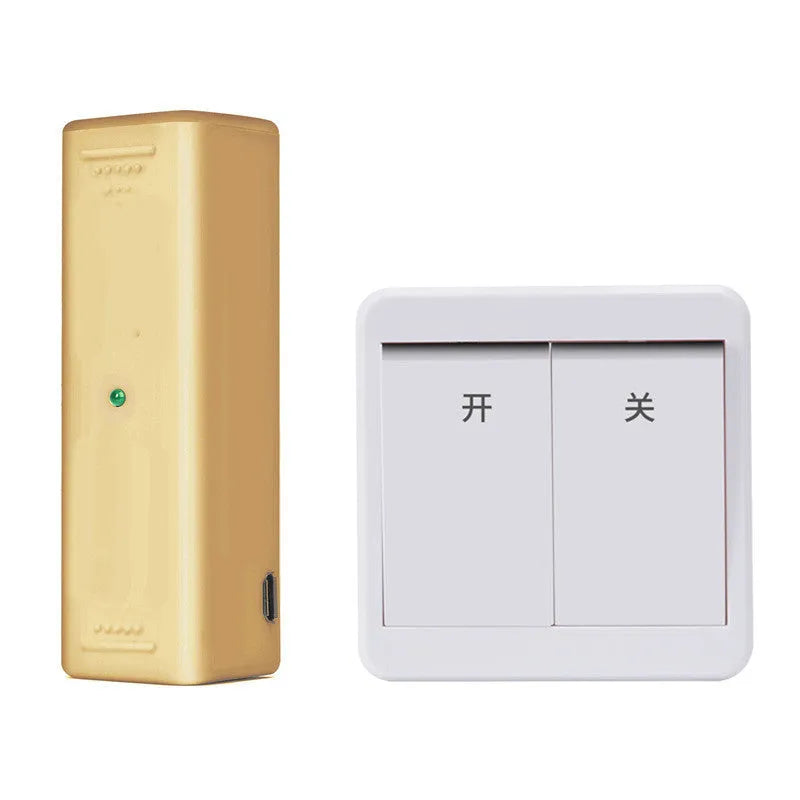 Wireless voice control light switch and remote with USB charging cable in white finish