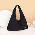 Women's heart-shaped nylon underarm bag in black, yellow, khaki, or blue colours with large capacity