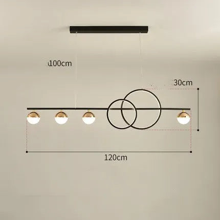 Modern rectangular Nordic style ceiling light in black or gold, featuring remote control dimming.