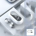 Mirror Digital noise cancelling waterproof Bluetooth headset in ear clip style, black colour