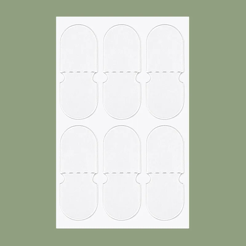Transparent and frosted disposable TPU ear patch stickers on backing paper.
