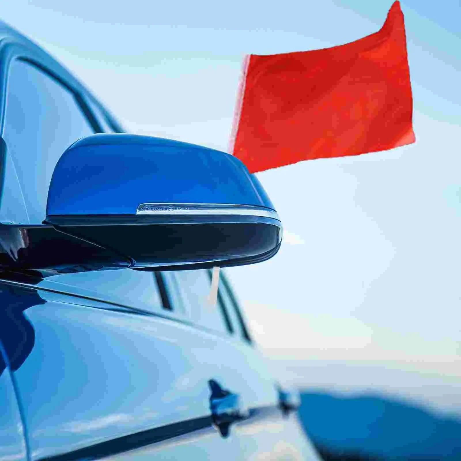 White PP plastic car window flag bracket and pole set, 10 pieces shown.