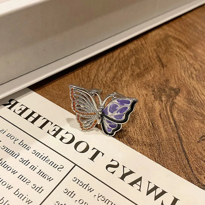 Copper women's ring with a Chinese butterfly design in one of 33 colour variations.