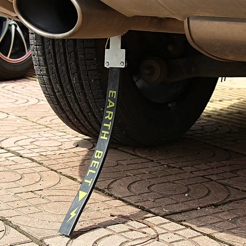 Black car electrostatic grounding chain measuring 370mm in length.