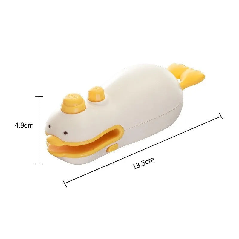 Yellow duck jacquard design rechargeable heat sealing machine with charging cable