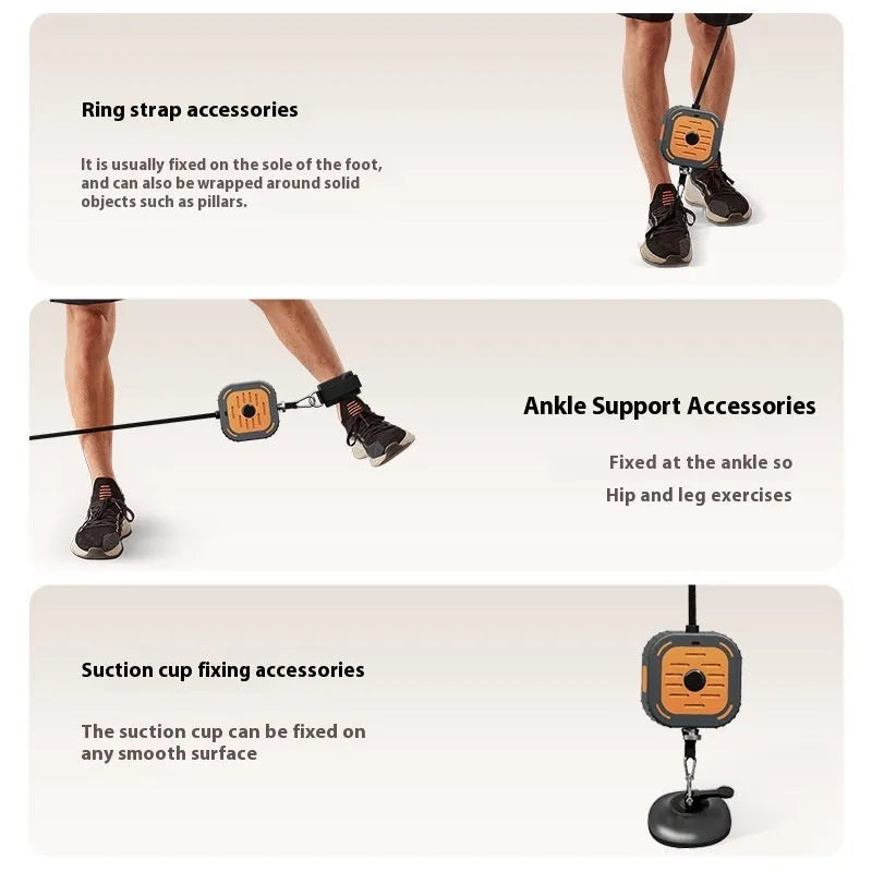 Adjustable power pump chest expander fitness equipment in navy blue or vibrant orange.