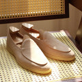 Men's British handmade leather loafers in various colours with TPR beef tendon soles