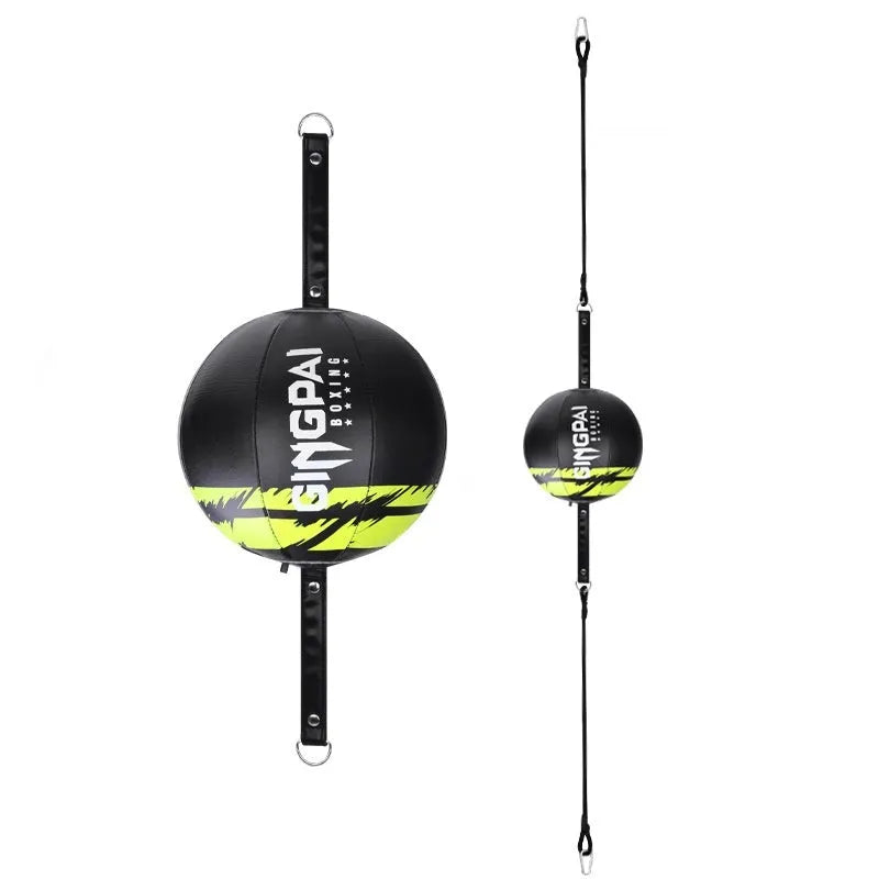 PU leather hanging boxing speed ball for reaction training in black colour