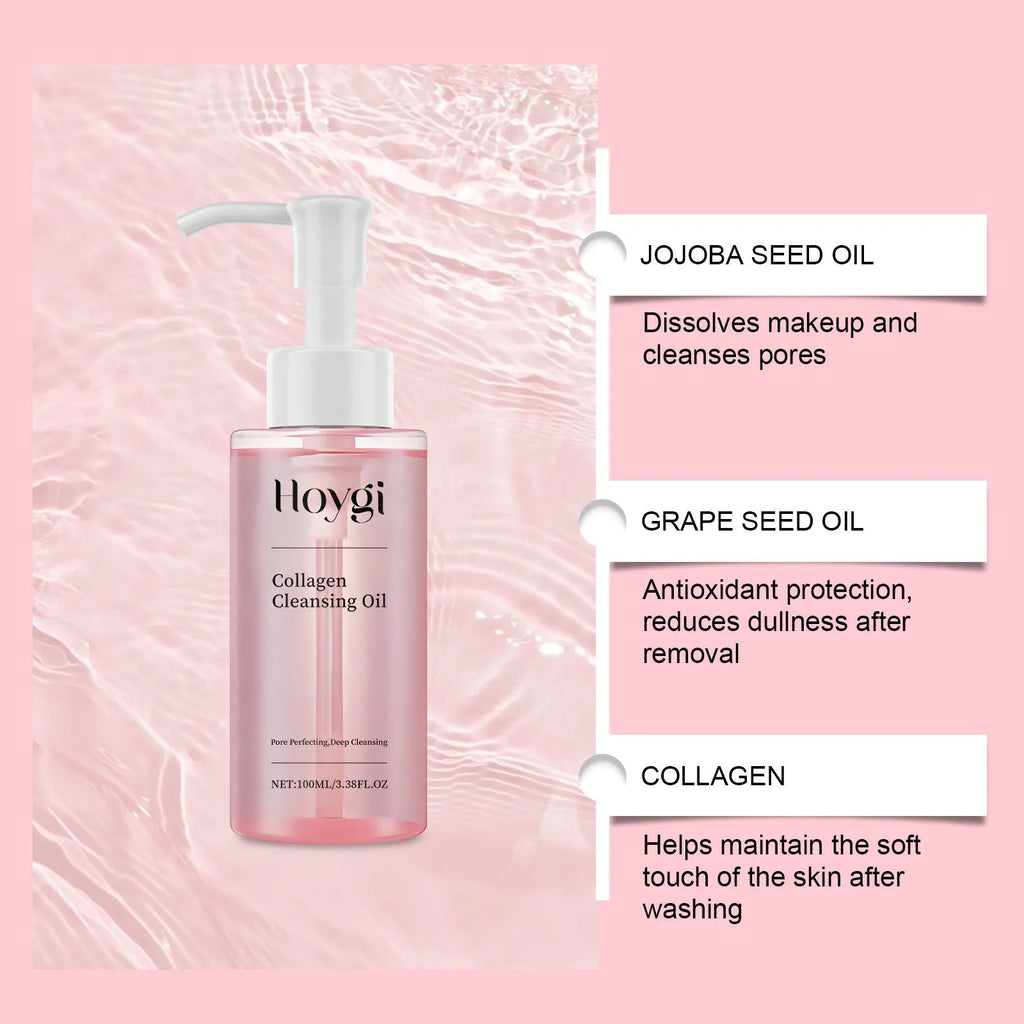 Collagen Cleansing Oil bottle 100ml with daily mild formula
