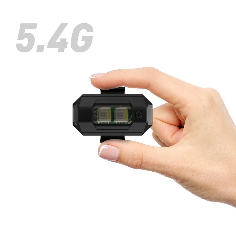 Drone signal light with RGB strobe, mounting tapes and USB Type-C charging cable