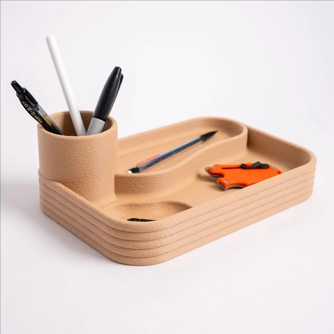 Desktop organizer box plastic portable storage for remote control cosmetics jewelry cables 24x16x8cm