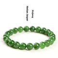 Natural Hetian jade ball bracelet with polished beads, shown in Jasper stone colour variations.