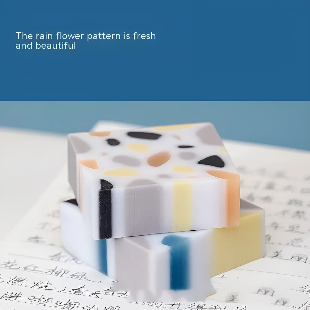 Rubber brick eraser for traceless pencil mark removal
