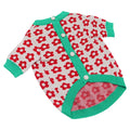 Cartoon animal design woollen dog sweater for autumn and winter, available in multiple sizes.