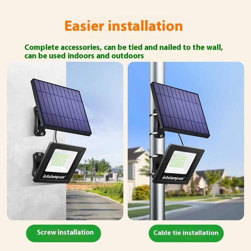 IP65 waterproof solar courtyard LED light for outdoor garden illumination with three brightness options