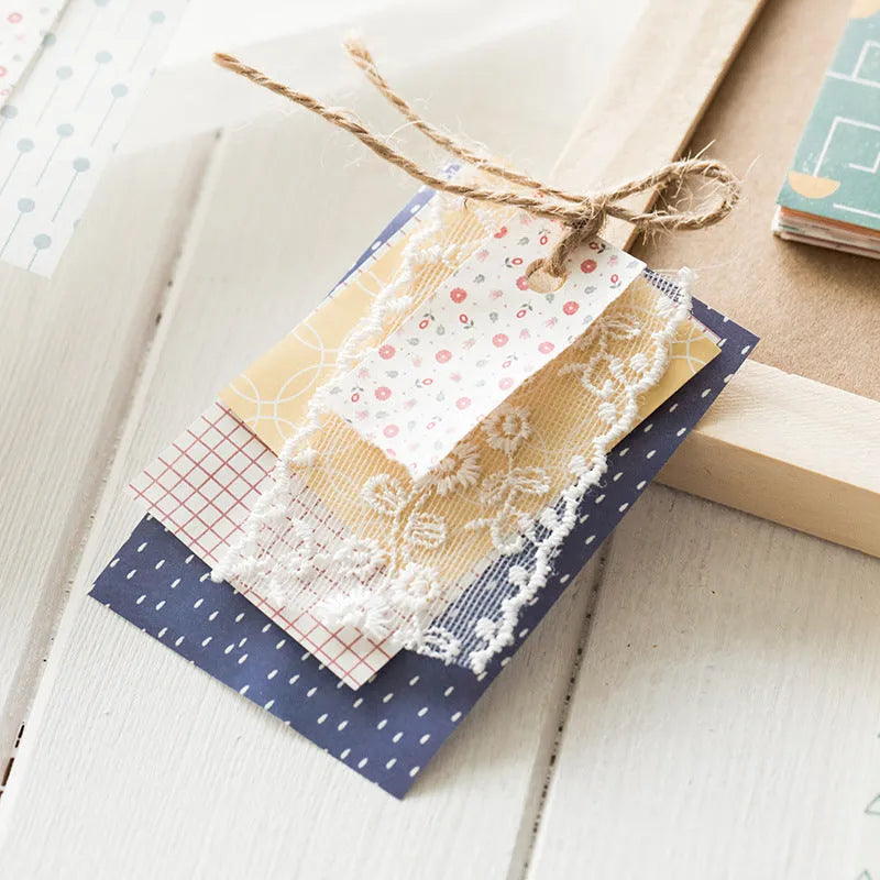 50 pieces of retro dessert-themed note paper in ten colours including caramel, strawberry, and blue fruit designs