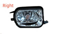 Mercedes-Benz W203 front fog and daytime running lamp replacement assembly, plastic housing.