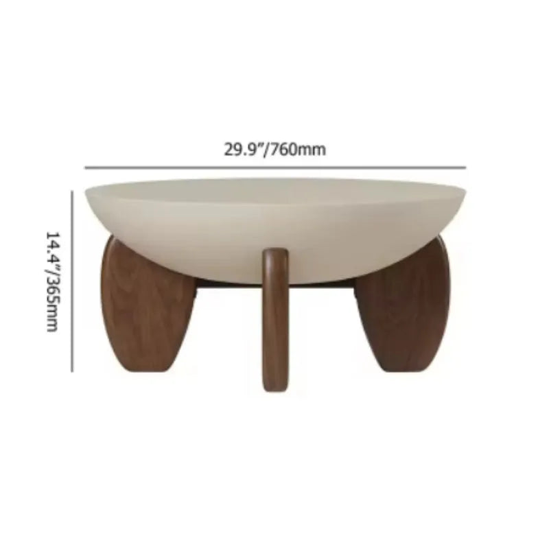 White solid wood coffee table with height adjustment and storage compartment