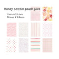 50 pieces of retro dessert-themed note paper in ten colours including caramel, strawberry, and blue fruit designs