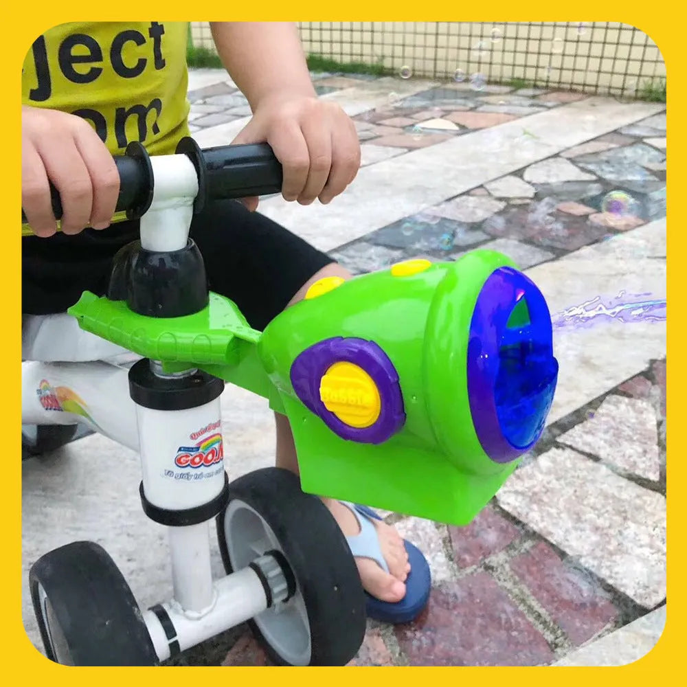 Pink automatic bubble machine with quiet motor and fixing bracket for outdoor kids party